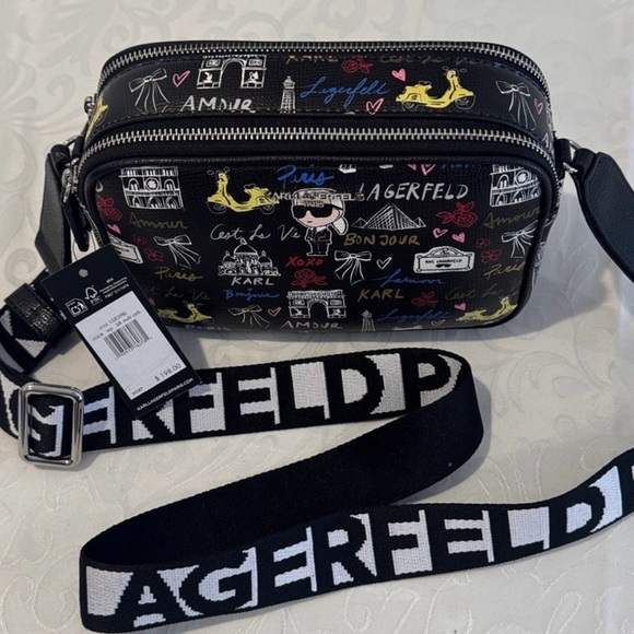 Karl Lagerfeld Black Crossbody Bag NWT! - Picture 4 of 4